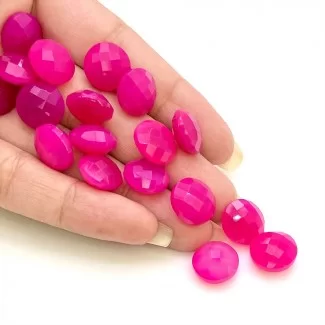 Raspberry Chalcedony Briolette Round Shape AA Grade Gemstone Loose Beads - 12mm - 18 Pc. - 119.85 Carat