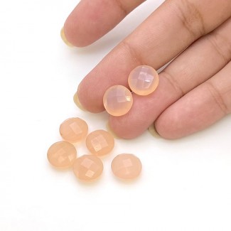 Details about   Natural Pink Chalcedony 10X10 mm Moon Shape Cabochon Loose Gemstone AB01 