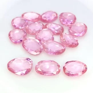  125.15 Cts. Lab Pink Sapphire 12-15 Rose Cut Irregular Shape AAA Grade Gemstones Parcel - Total 15 Pcs.