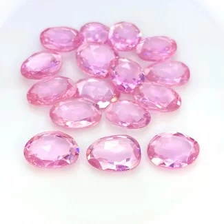  114.45 Cts. Lab Pink Sapphire 12.5-13.5mm Rose Cut Irregular Shape AAA Grade Gemstones Parcel - Total 16 Pcs.