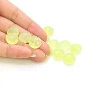  71.75 Carat Lime Chalcedony 12mm Briolette Round Shape AAA Grade Loose Gemstone Beads Lot - Total 11 Pcs.