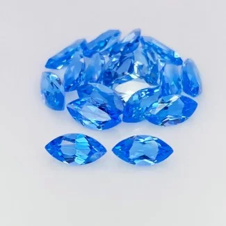 21.95 Cts. Swiss Blue Topaz 10x5mm Faceted Marquise Shape AAA Grade Gemstones Parcel - Total 18 Pcs.