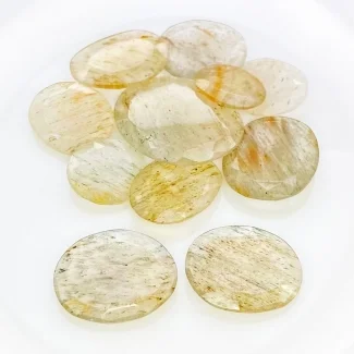 116.15 carat Golden Rutile 17-30mm Rose Cut Irregular Shape AA Grade Gemstones Parcel - Total 11 Pcs.