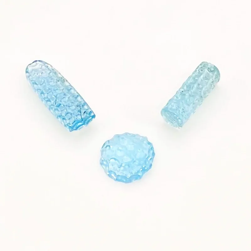 27.15 Cts. Sky Blue Topaz 6.70-10.95Cts. Carved Mix Shape AA+ Grade Gemstone Carving Parcel - Total 3 Pcs.