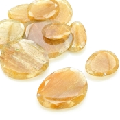 144.6 Carat Golden Rutile 19-35mm Rose Cut Irregular Shape AA Grade Gemstones Parcel - Total 10 Pcs.