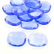  170.70 Carats Hydro Tanzanite 21-25mm Rose Cut Irregular Shape AAA Grade Gemstones Parcel - Total 14 Pcs.
