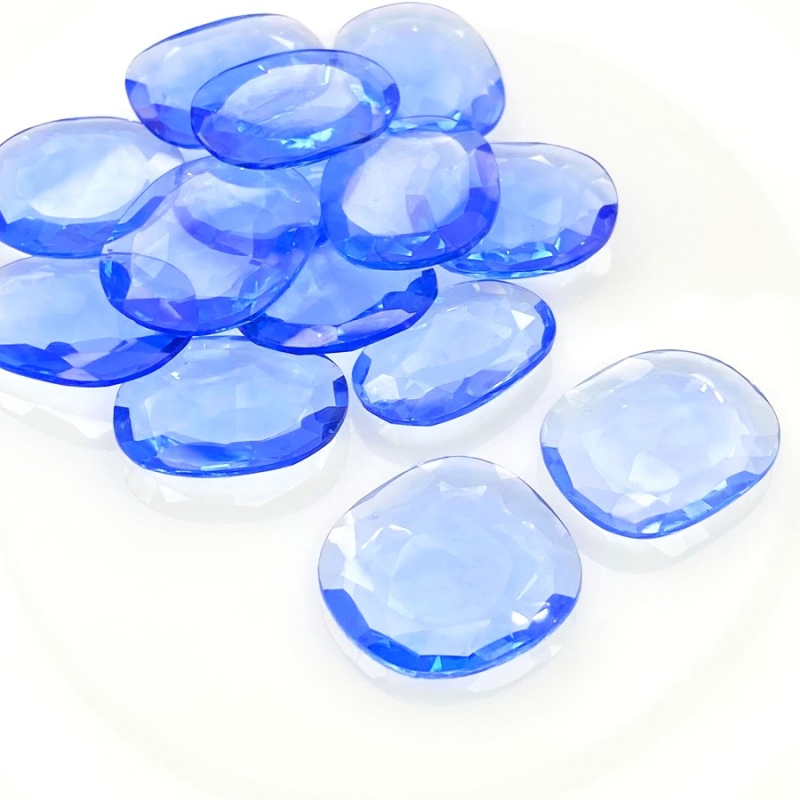  170.70 Carats Hydro Tanzanite 21-25mm Rose Cut Irregular Shape AAA Grade Gemstones Parcel - Total 14 Pcs.