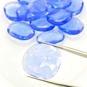  170.70 Carats Hydro Tanzanite 21-25mm Rose Cut Irregular Shape AAA Grade Gemstones Parcel - Total 14 Pcs.
