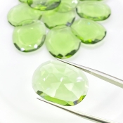 105.90 Carats Hydro Green Tourmaline 20-23mm Rose Cut Irregular Shape AAA Grade Gemstones Parcel - Total 12 Pcs.