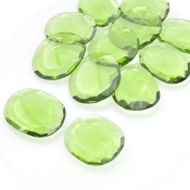 105.90 Carats Hydro Green Tourmaline 20-23mm Rose Cut Irregular Shape AAA Grade Gemstones Parcel - Total 12 Pcs.