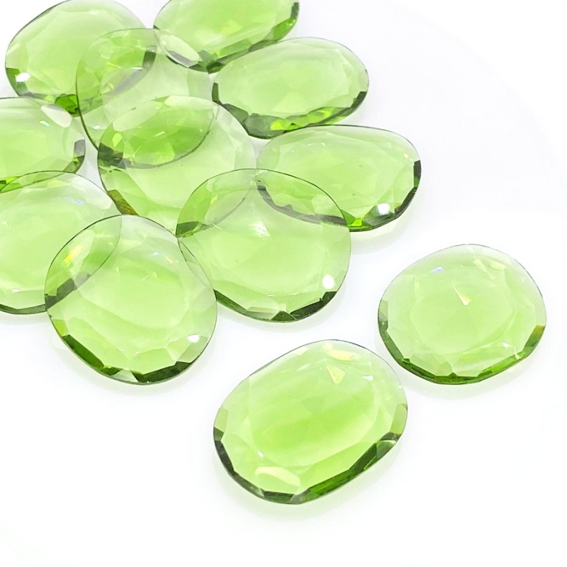 105.90 Carats Hydro Green Tourmaline 20-23mm Rose Cut Irregular Shape AAA Grade Gemstones Parcel - Total 12 Pcs.