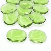 105.90 Carats Hydro Green Tourmaline 20-23mm Rose Cut Irregular Shape AAA Grade Gemstones Parcel - Total 12 Pcs.