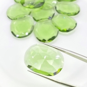 105.90 Carats Hydro Green Tourmaline 20-23mm Rose Cut Irregular Shape AAA Grade Gemstones Parcel - Total 12 Pcs.