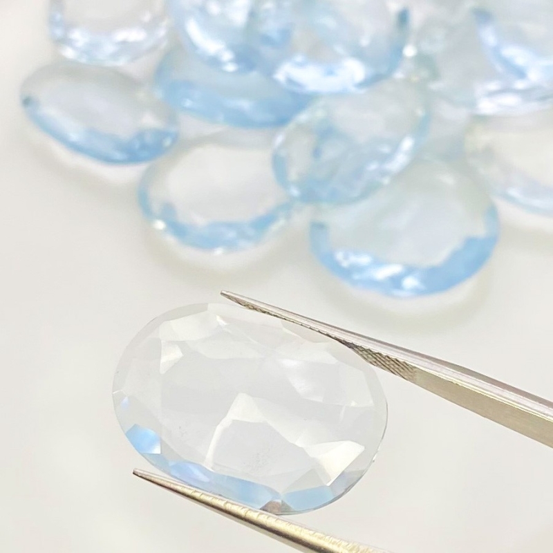  130.10 Carats Hydro Aquamarine 18-20mm Rose Cut Irregular Shape AAA Grade Gemstones Parcel - Total 16 Pcs.