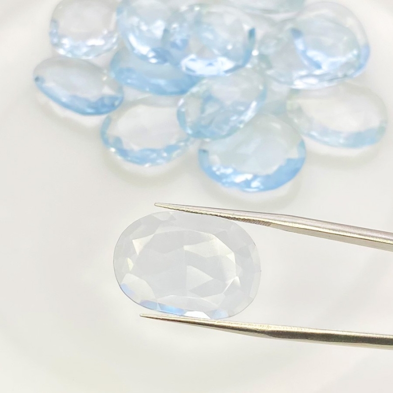  130.10 Carats Hydro Aquamarine 18-20mm Rose Cut Irregular Shape AAA Grade Gemstones Parcel - Total 16 Pcs.