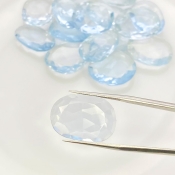  130.10 Carats Hydro Aquamarine 18-20mm Rose Cut Irregular Shape AAA Grade Gemstones Parcel - Total 16 Pcs.