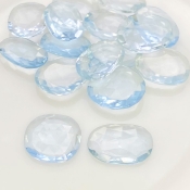  130.10 Carats Hydro Aquamarine 18-20mm Rose Cut Irregular Shape AAA Grade Gemstones Parcel - Total 16 Pcs.