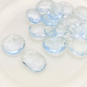  130.10 Carats Hydro Aquamarine 18-20mm Rose Cut Irregular Shape AAA Grade Gemstones Parcel - Total 16 Pcs.