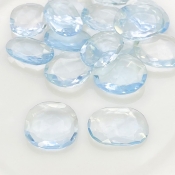  130.10 Carats Hydro Aquamarine 18-20mm Rose Cut Irregular Shape AAA Grade Gemstones Parcel - Total 16 Pcs.