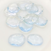  131.50 Carats Hydro Aquamarine 20-24mm Rose Cut Irregular Shape AAA Grade Gemstones Parcel - Total 12 Pcs.