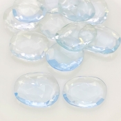  131.50 Carats Hydro Aquamarine 20-24mm Rose Cut Irregular Shape AAA Grade Gemstones Parcel - Total 12 Pcs.