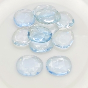  113 Carats Hydro Aquamarine 20-22mm Rose Cut Irregular Shape AAA Grade Gemstones Parcel - Total 11 Pcs.