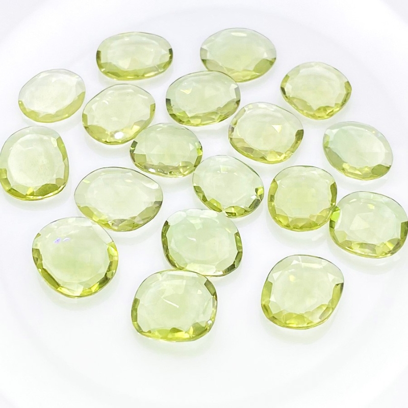 94.30 Carats Hydro Green Tourmaline 14-17mm Rose Cut Irregular Shape AAA Grade Gemstones Parcel - Total 18 Pcs.