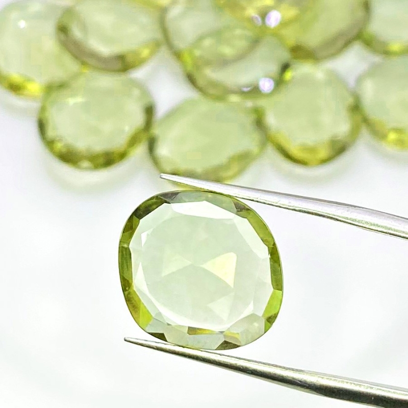 94.30 Carats Hydro Green Tourmaline 14-17mm Rose Cut Irregular Shape AAA Grade Gemstones Parcel - Total 18 Pcs.