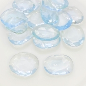  132 Carats Hydro Aquamarine 18-20mm Rose Cut Irregular Shape AAA Grade Gemstones Parcel - Total 16 Pcs.