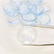  132 Carats Hydro Aquamarine 18-20mm Rose Cut Irregular Shape AAA Grade Gemstones Parcel - Total 16 Pcs.