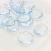  132 Carats Hydro Aquamarine 18-20mm Rose Cut Irregular Shape AAA Grade Gemstones Parcel - Total 16 Pcs.