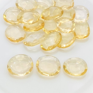  104.40 Carats Hydro Citrine 14-16mm Rose Cut Irregular Shape AAA Grade Gemstones Parcel - Total 20 Pcs.