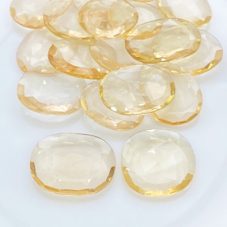 209.40 Carats Hydro Citrine 19-25mm Rose Cut Irregular Shape AAA Grade Gemstones Parcel - Total 18 Pcs.