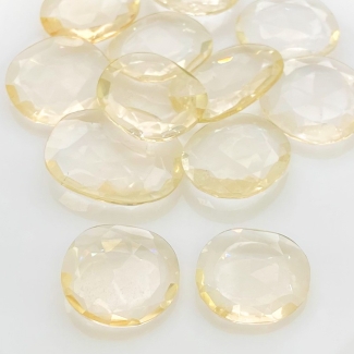  119 Carats Hydro Citrine 18-24mm Rose Cut Irregular Shape AAA Grade Gemstones Parcel - Total 12 Pcs.