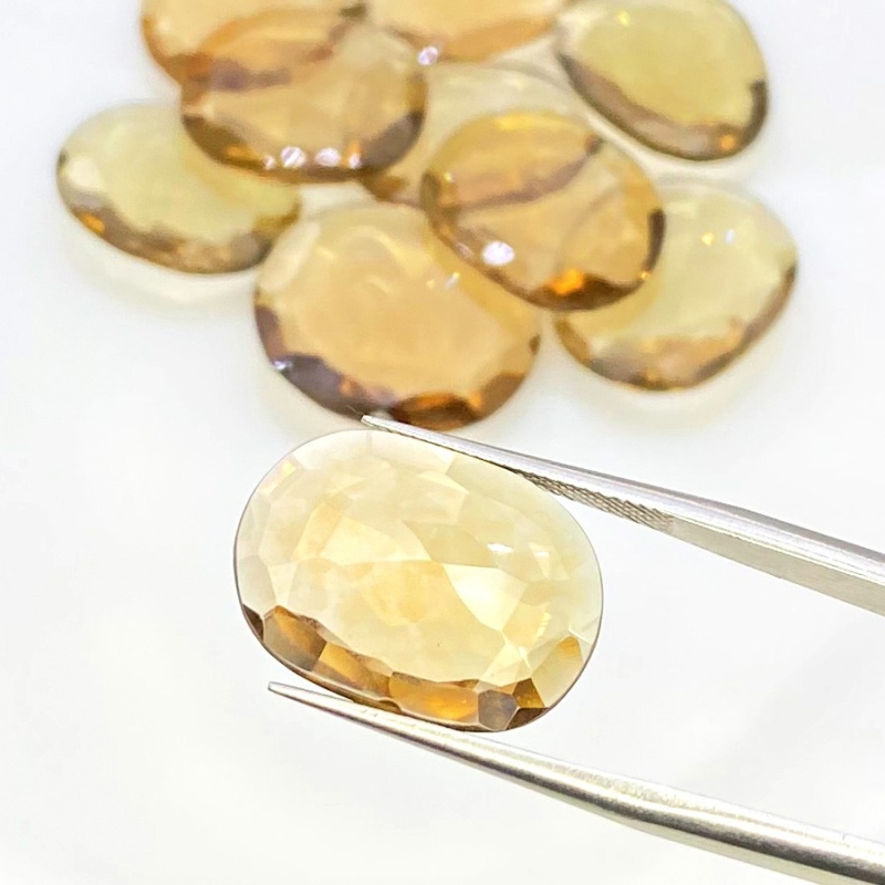  69.15 Carats Hydro Beer Quartz 17-19mm Rose Cut Irregular Shape AAA Grade Gemstones Parcel - Total 10 Pcs.