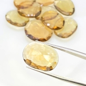  69.15 Carats Hydro Beer Quartz 17-19mm Rose Cut Irregular Shape AAA Grade Gemstones Parcel - Total 10 Pcs.