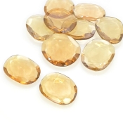  69.15 Carats Hydro Beer Quartz 17-19mm Rose Cut Irregular Shape AAA Grade Gemstones Parcel - Total 10 Pcs.