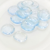  127.50 Carats Hydro Aquamarine 18-20mm Rose Cut Irregular Shape AAA Grade Gemstones Parcel - Total 16 Pcs.