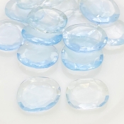  127.50 Carats Hydro Aquamarine 18-20mm Rose Cut Irregular Shape AAA Grade Gemstones Parcel - Total 16 Pcs.