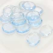  127.50 Carats Hydro Aquamarine 18-20mm Rose Cut Irregular Shape AAA Grade Gemstones Parcel - Total 16 Pcs.