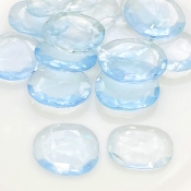  127.50 Carats Hydro Aquamarine 18-20mm Rose Cut Irregular Shape AAA Grade Gemstones Parcel - Total 16 Pcs.
