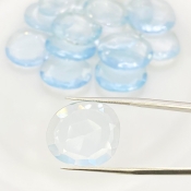  127.50 Carats Hydro Aquamarine 18-20mm Rose Cut Irregular Shape AAA Grade Gemstones Parcel - Total 16 Pcs.