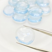  127.50 Carats Hydro Aquamarine 18-20mm Rose Cut Irregular Shape AAA Grade Gemstones Parcel - Total 16 Pcs.