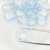  159.25 Carats Hydro Aquamarine 16-18mm Rose Cut Irregular Shape AAA Grade Gemstones Parcel - Total 28 Pcs.