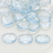  159.25 Carats Hydro Aquamarine 16-18mm Rose Cut Irregular Shape AAA Grade Gemstones Parcel - Total 28 Pcs.