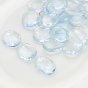 159.25 Carats Hydro Aquamarine 16-18mm Rose Cut Irregular Shape AAA Grade Gemstones Parcel - Total 28 Pcs.