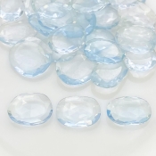  159.25 Carats Hydro Aquamarine 16-18mm Rose Cut Irregular Shape AAA Grade Gemstones Parcel - Total 28 Pcs.
