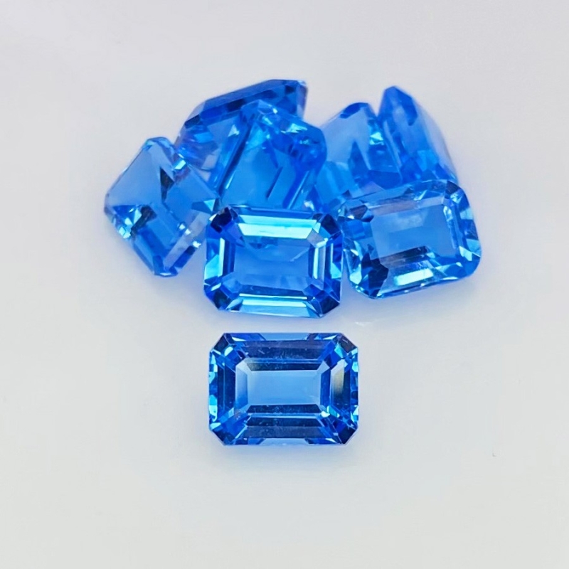 16.50 Cts. Swiss Blue Topaz 8x6mm Step Cut Octagon Shape AAA Grade Gemstones Parcel - Total 8 Pcs.