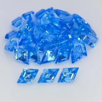 22.78 Carat Swiss Blue Topaz 8x5mm Faceted Kite Shape AAA Grade Gemstones Parcel - Total 37 Pcs.