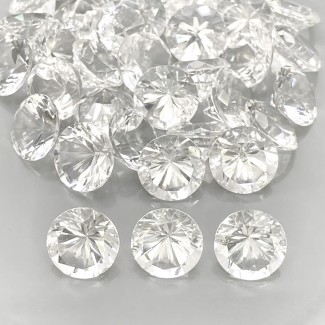 163.45  Carat Crystal Quartz 11mm Diamond Cut Round Shape AAA Grade Gemstones Parcel - Total 38 Pcs.